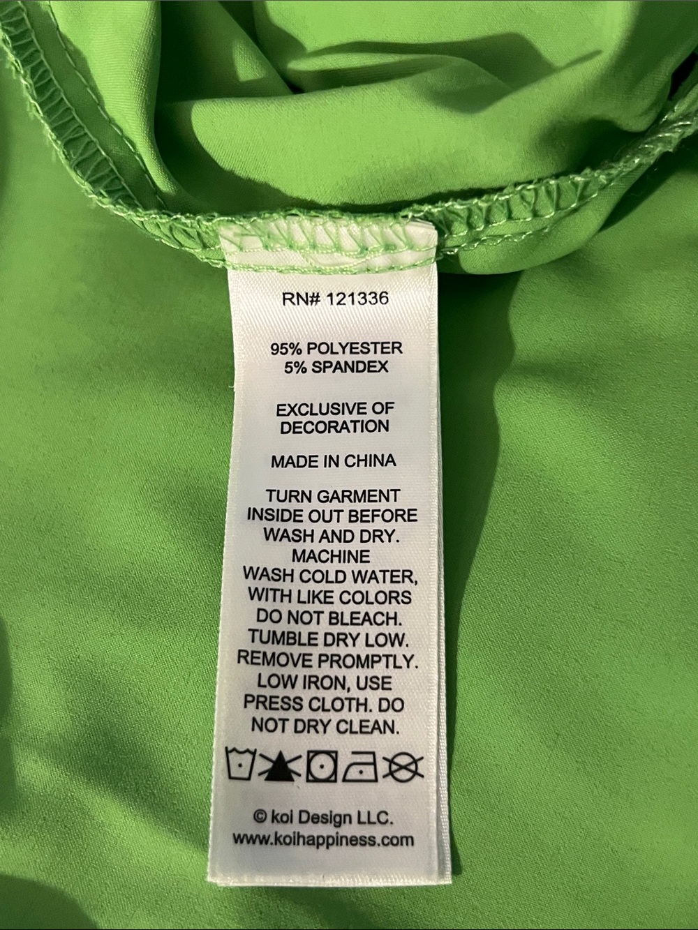 KOI 💚 LIME GREEN WIDE ELASTIC WAISTBAND 6-POCKET CARGO SCRUB PANTS Women’s XL - Picture 12 of 12